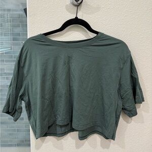 Green Athletic Crop Top